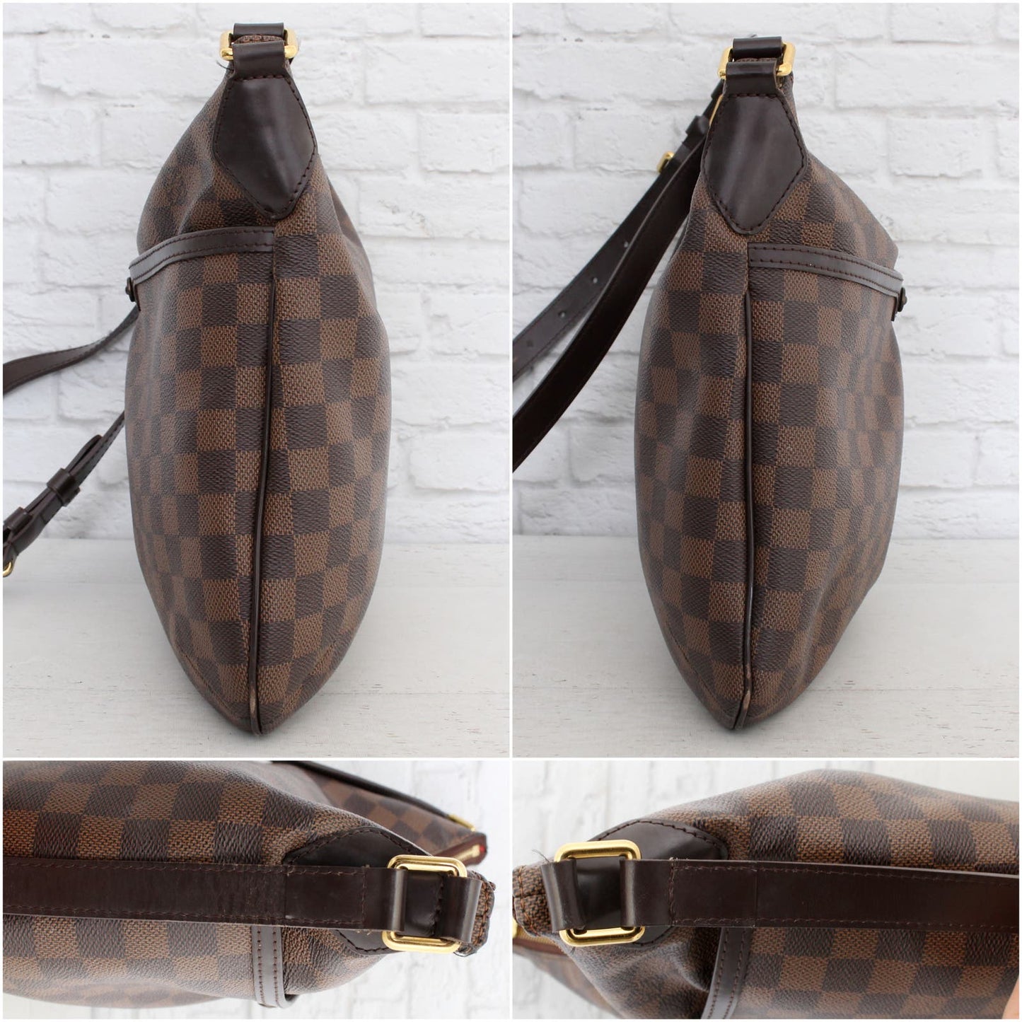 Louis Vuitton Bloomsbury PM Crossbody Damier Ebene Brown Leather Purse