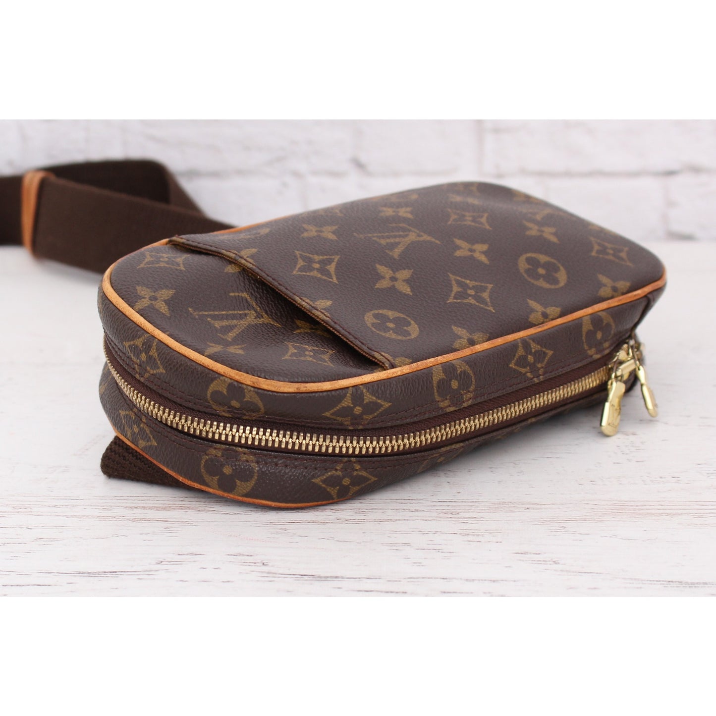 Louis Vuitton Pochette Gange Monogram Bumbag Belt Waist Crossbody Pouch A4285