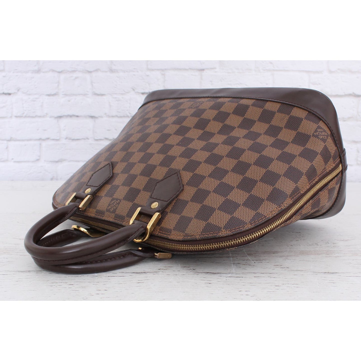 Louis Vuitton Alma MM Damier Ebene Satchel