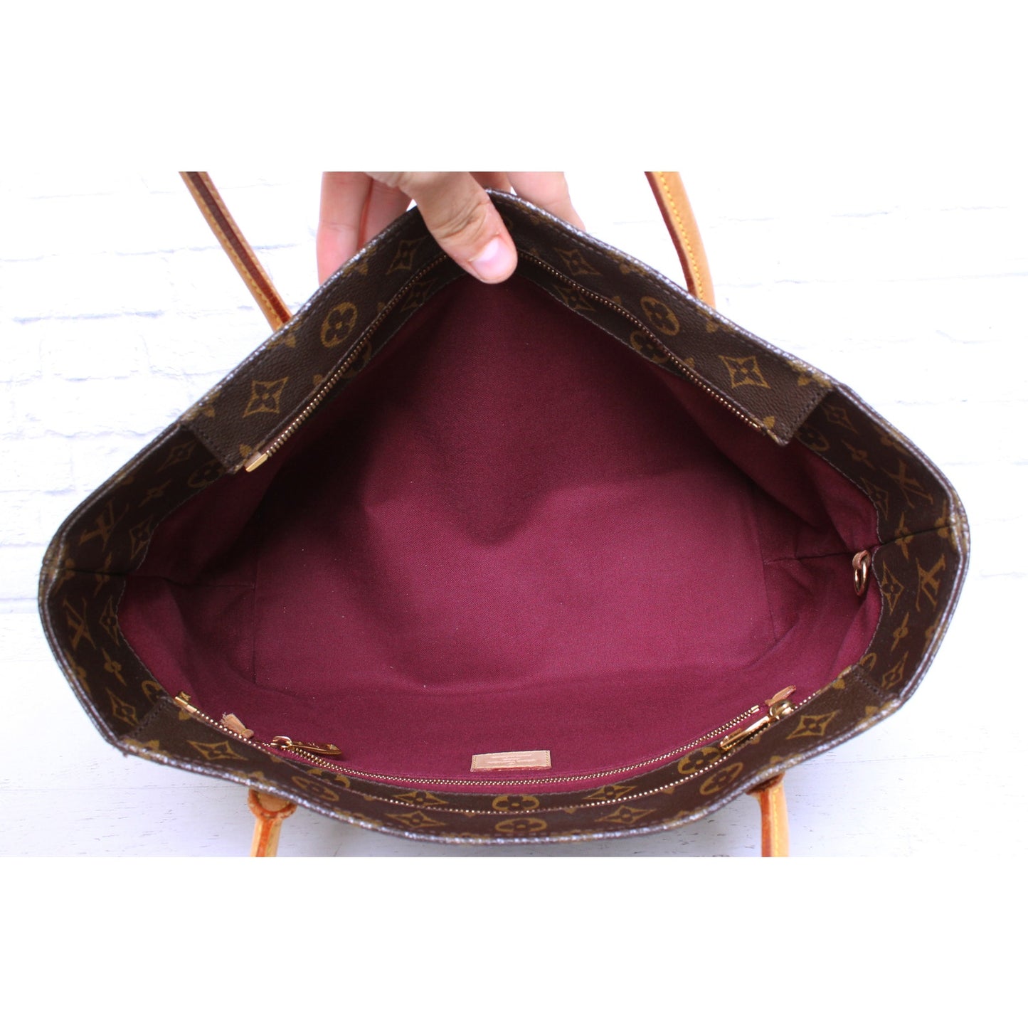 Louis Vuitton Raspail PM Monogram Tote Brown Shoulder Purse Large Handbag A5134
