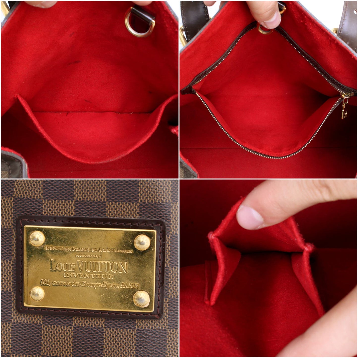 Louis Vuitton Hampstead MM Damier Ebene Tote