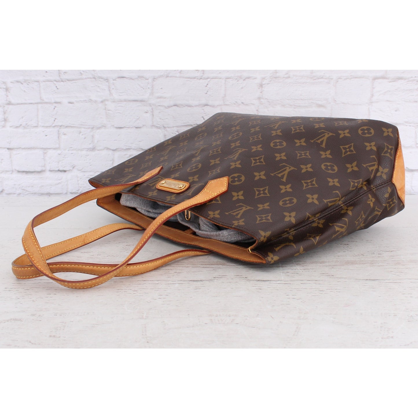 Louis Vuitton Wilshire MM Monogram Tote Shoulder Satchel Purse Brown