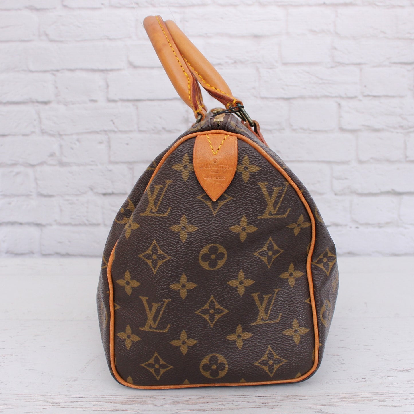 Louis Vuitton Speedy 25 Monogram Satchel Purse Handbag Leather Tote Purse A5120