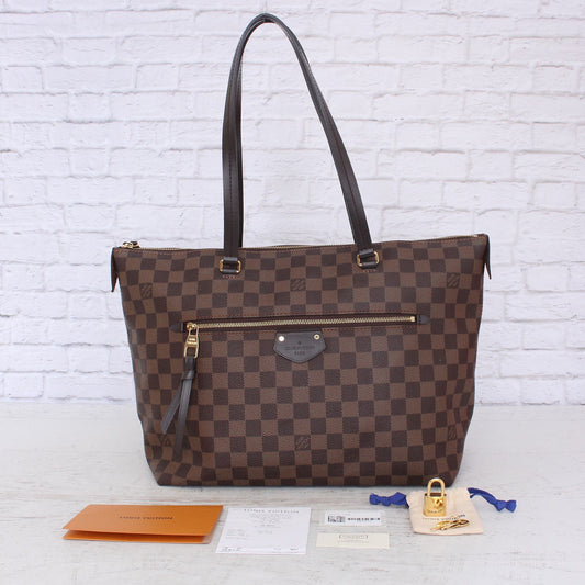 Louis Vuitton Iena MM Tote Damier Ebene Shoulder Bag