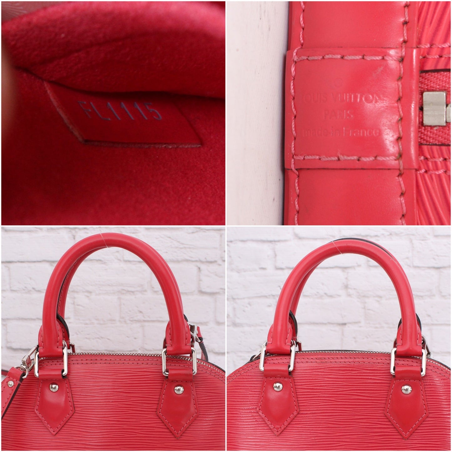 Louis Vuitton Alma BB Pink Epi Crossbody Leather Satchel Handbag A2664