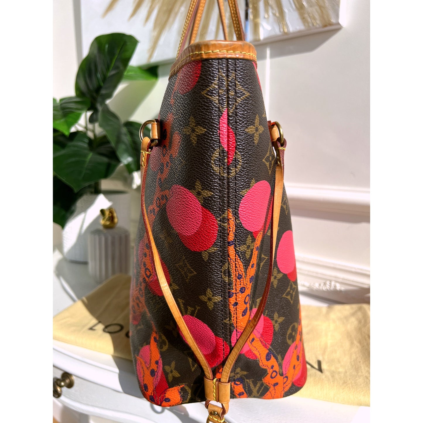 Louis Vuitton Neverfull MM Ramages Monogram Pink Tote