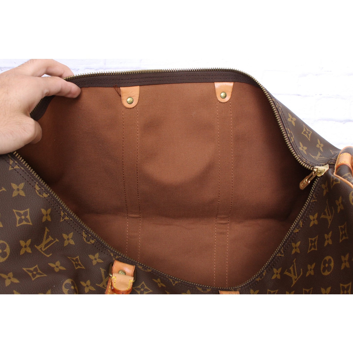 Louis Vuitton Keepall Bandouliere 55 Messenger Monogram Brown Travel