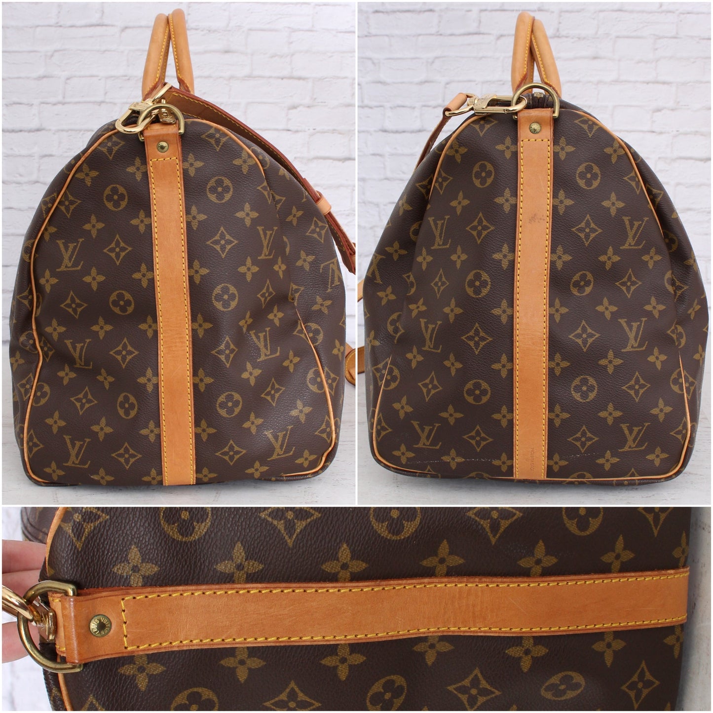 Louis Vuitton Keepall Bandouliere 55 Messenger Monogram Brown Travel