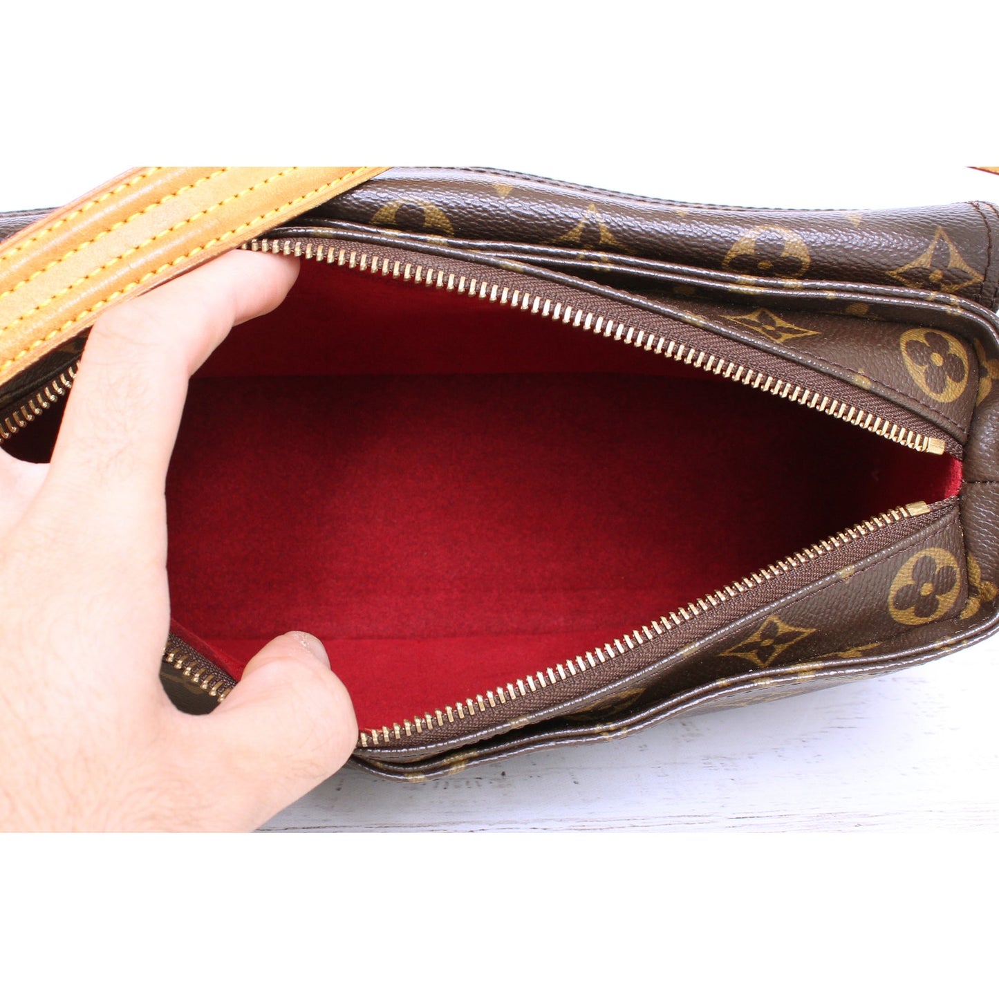 Louis Vuitton Viva Cite MM Monogram Shoulder Bag Tote Brown Handbag Purse A2621