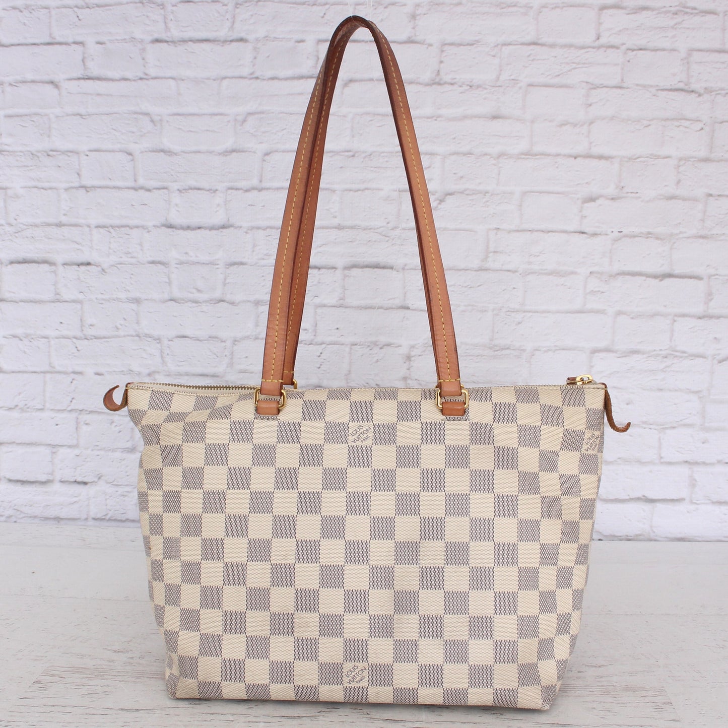 Louis Vuitton Iena PM Zip Tote Damier Azur Shoulder Bag