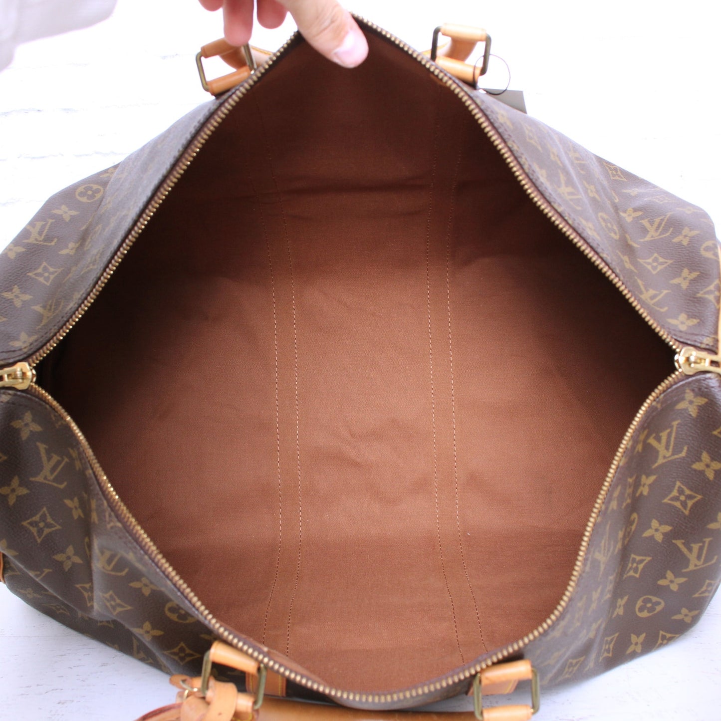 Louis Vuitton Keepall Bandouliere 55 Messenger Monogram Brown Travel A2282