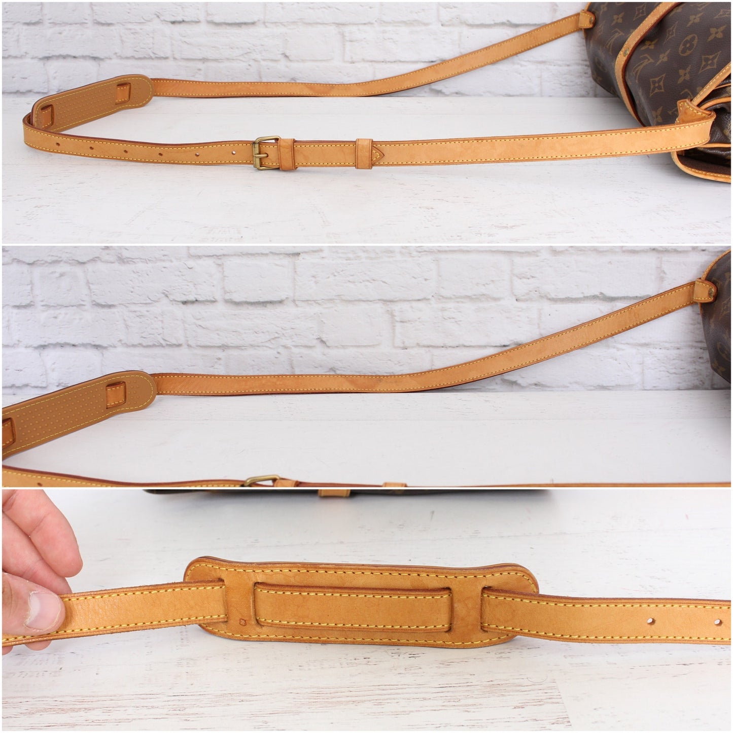 Louis Vuitton Saumur 30 Monogram Crossbody & Shoulder Bag Messenger Brown A4061