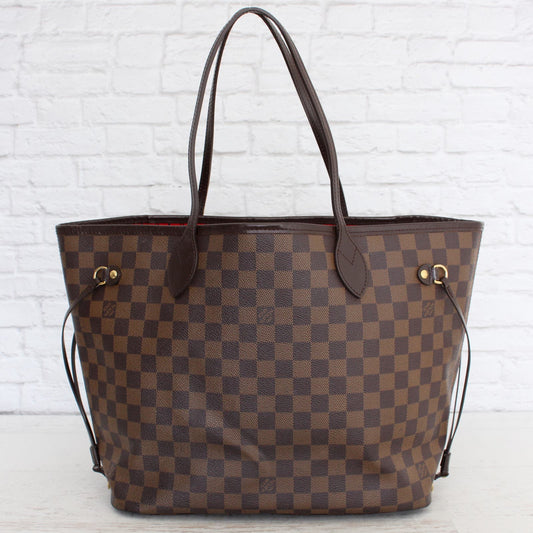 Louis Vuitton Neverfull MM Damier Ebene Cherry Tote