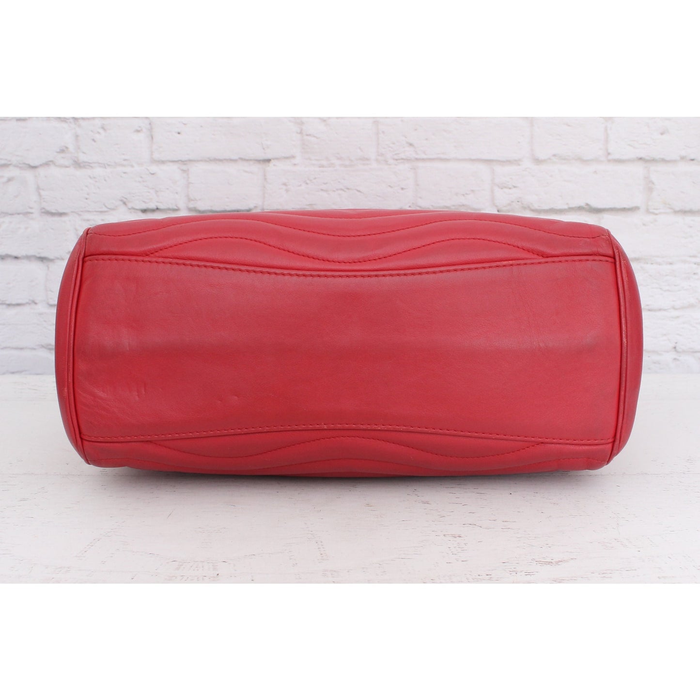 Louis Vuitton New Wave Chain Tote Red Leather Shoulder Purse A4057