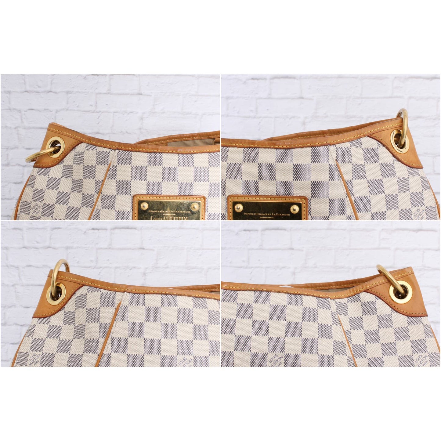 Louis Vuitton Galliera PM Damier Azur Shoulder Bag + Certificate of Authenticity