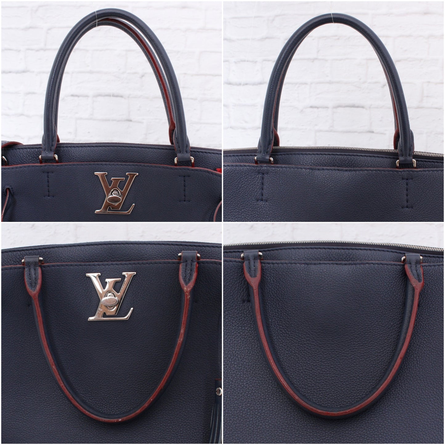 Louis Vuitton Lockme II Way Navy Calfskin Leather Crossbody & Shoulder