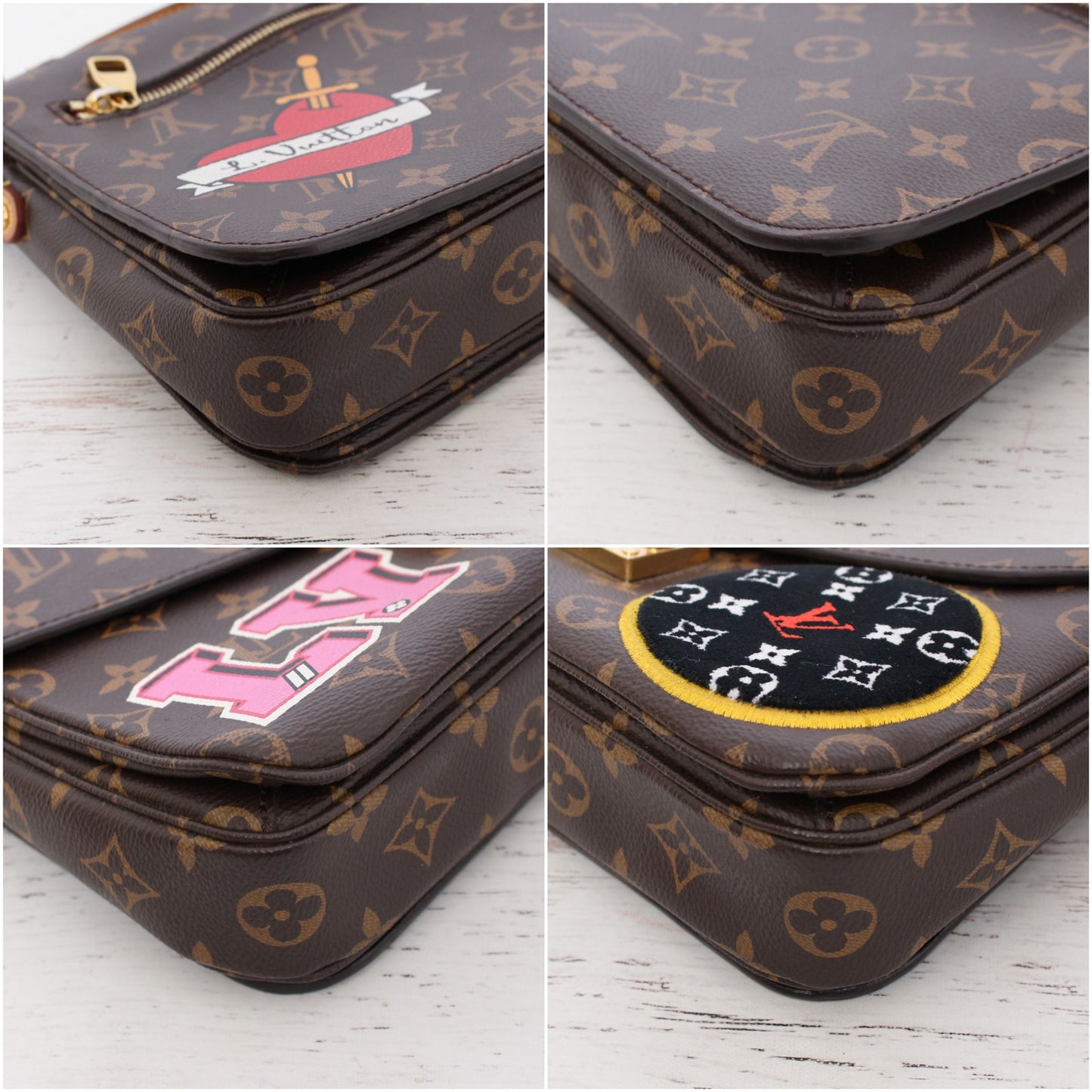 Louis Vuitton Pochette Metis My World Tour Monogram Crossbody Handbag A4606