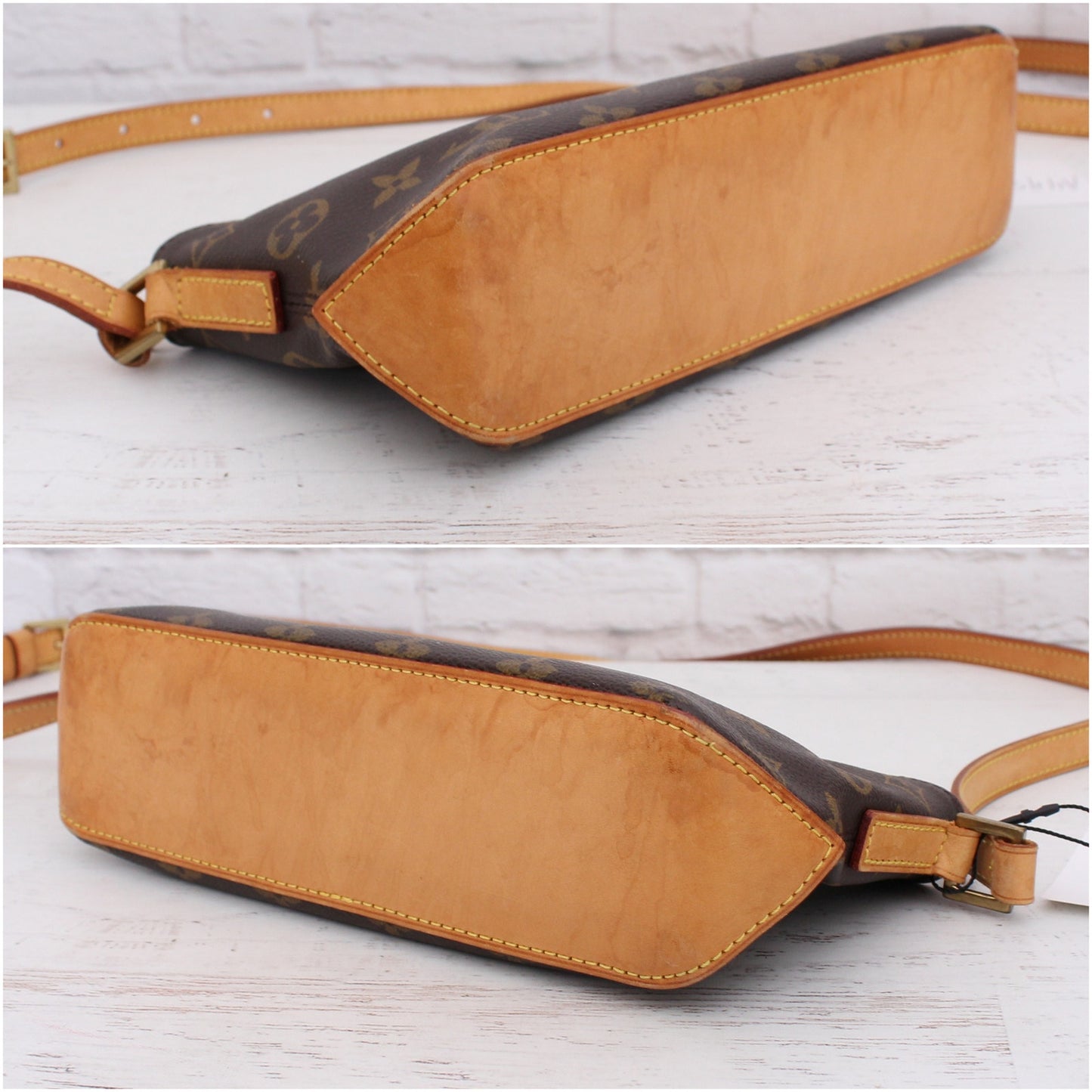Louis Vuitton Trotteur Monogram Small Crossbody Leather Shoulder Handbag A4454