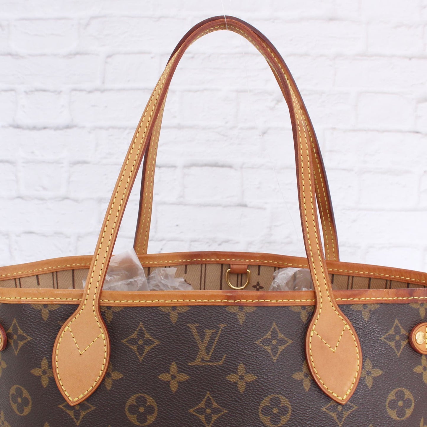 Louis Vuitton Neverfull PM Small Monogram Leather Tote Shoulder Bag LV