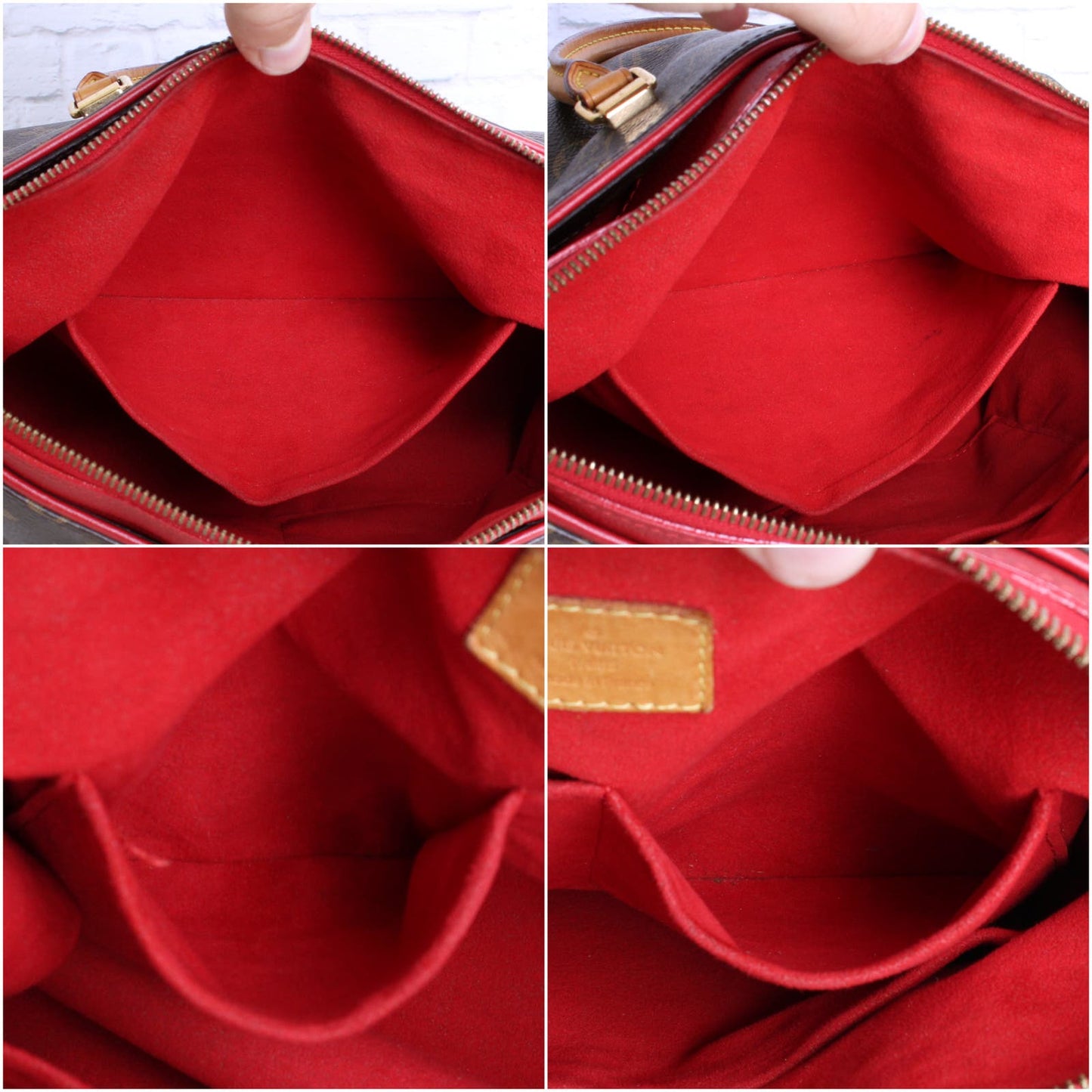 Louis Vuitton Pallas Cerise Red MM Monogram Shoulder Bag