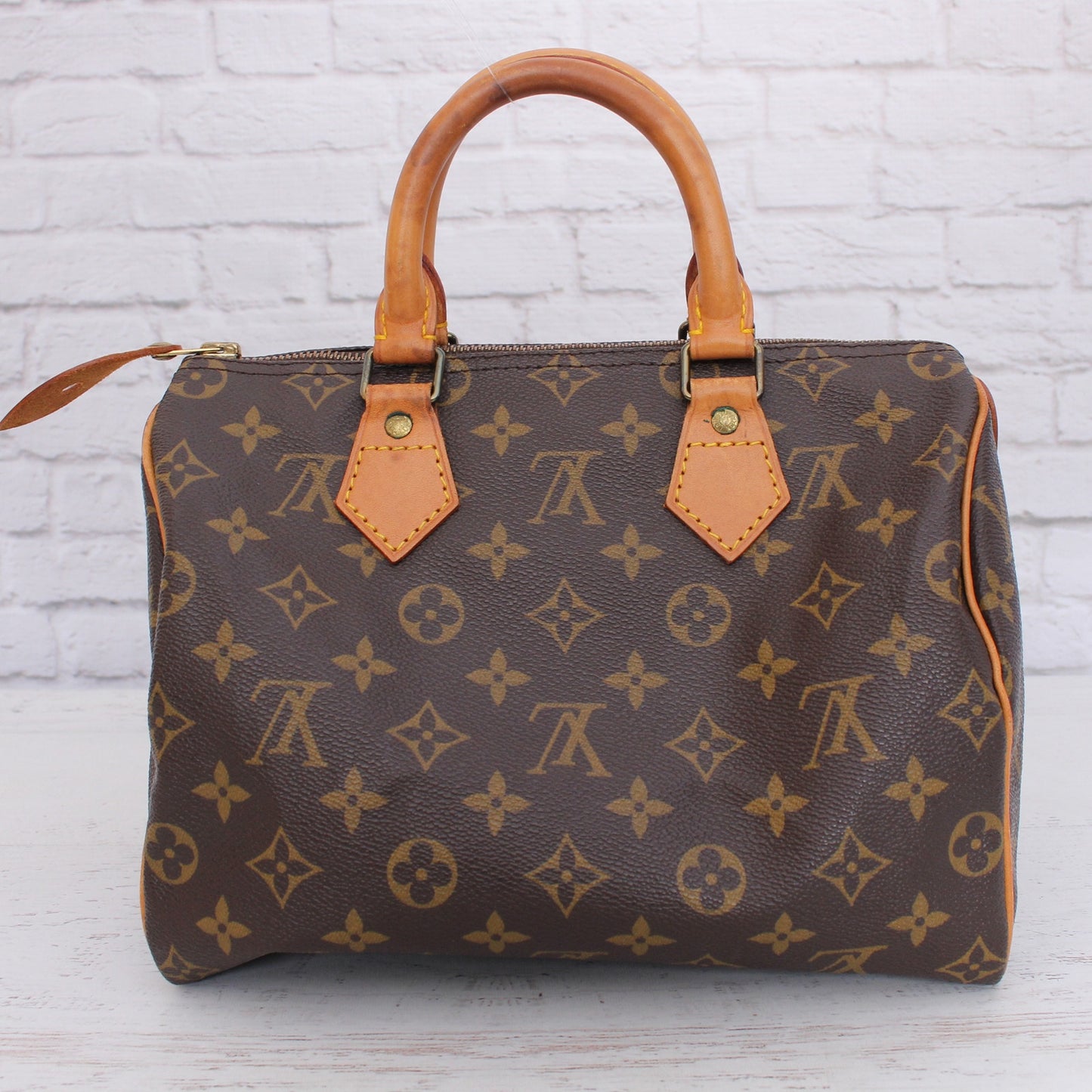 Louis Vuitton Speedy 25 Monogram Satchel Purse Handbag Leather Tote Purse A5120