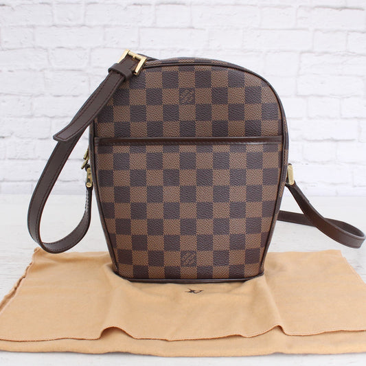 Louis Vuitton Ipanema PM Damier Ebene Crossbody Purse Messenger Brown