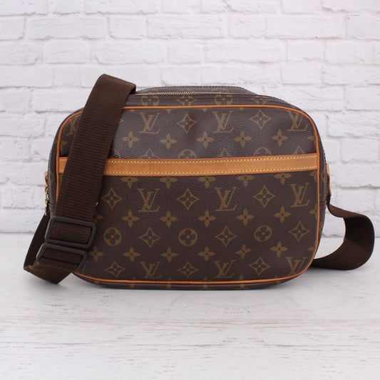 Louis Vuitton Reporter PM Monogram Crossbody & Shoulder Bag Messenger Zip A2649
