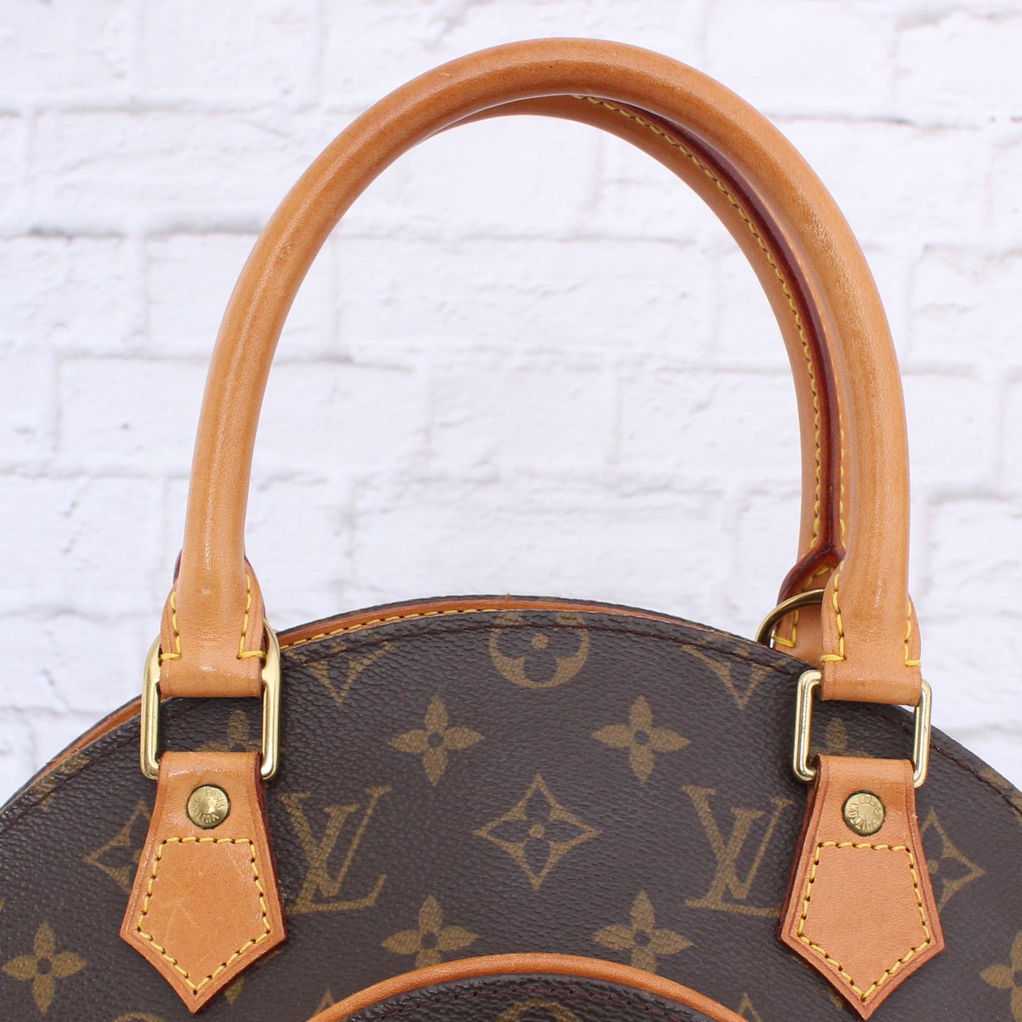 Louis Vuitton Ellipse PM Monogram Satchel Purse Handbag Tote Leather