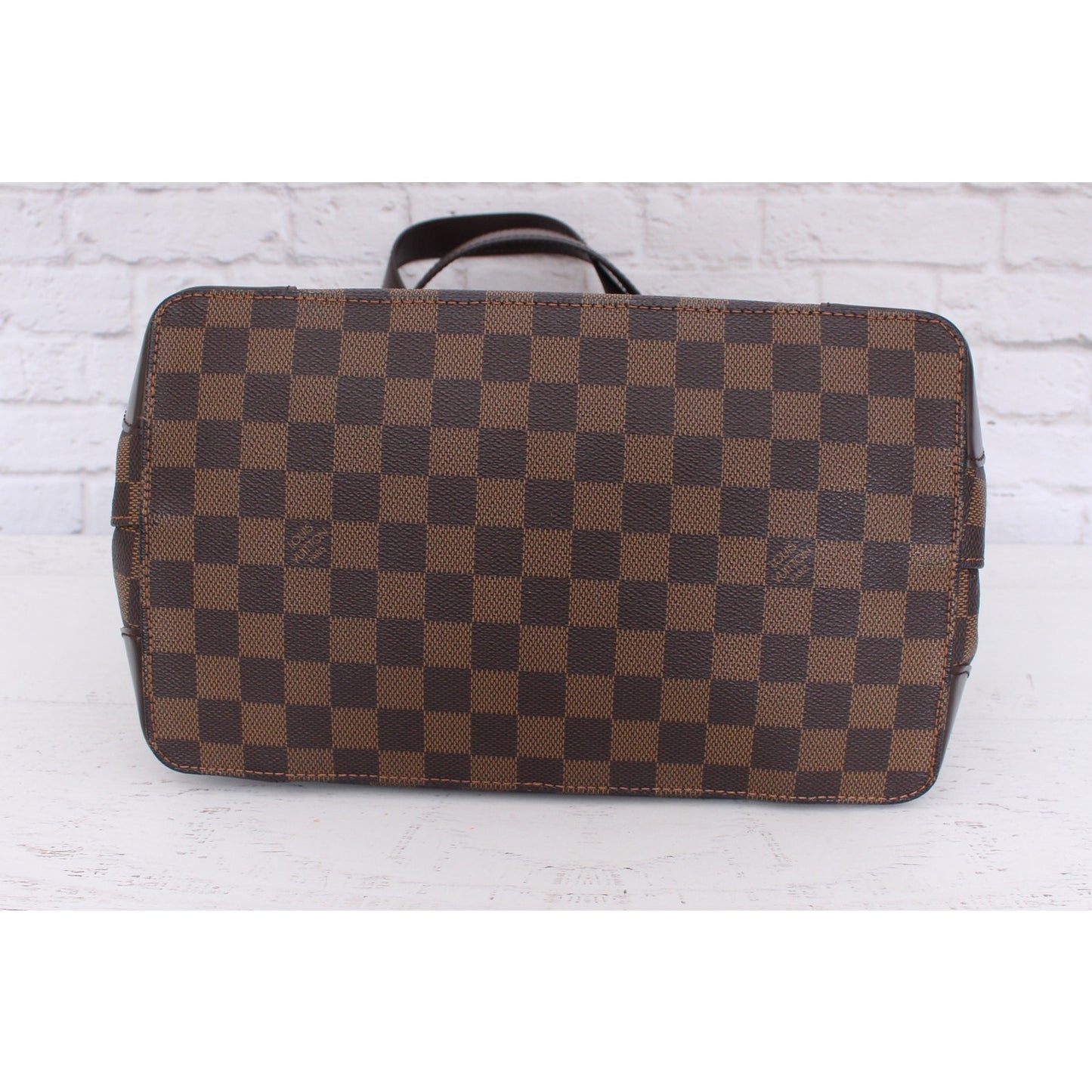 Louis Vuitton Hampstead PM Damier Ebene Tote Brown Shoulder Bag Purse LV A3535
