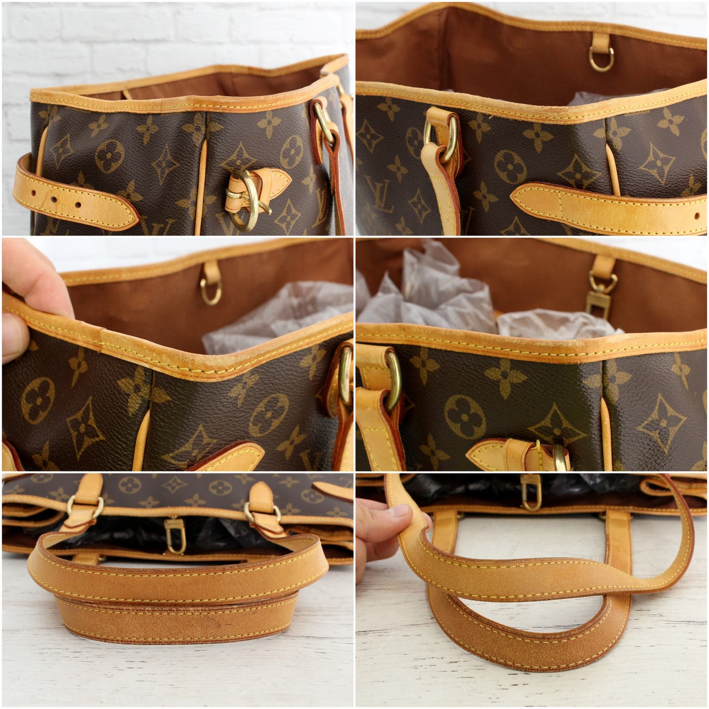 Louis Vuitton Batignolles Horizontal Monogram Shoulder LV Tote Leather