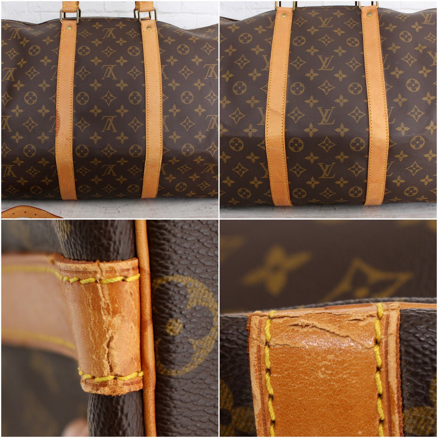 Louis Vuitton Keepall Bandouliere 55 Monogram Duffle Luggage Handbag