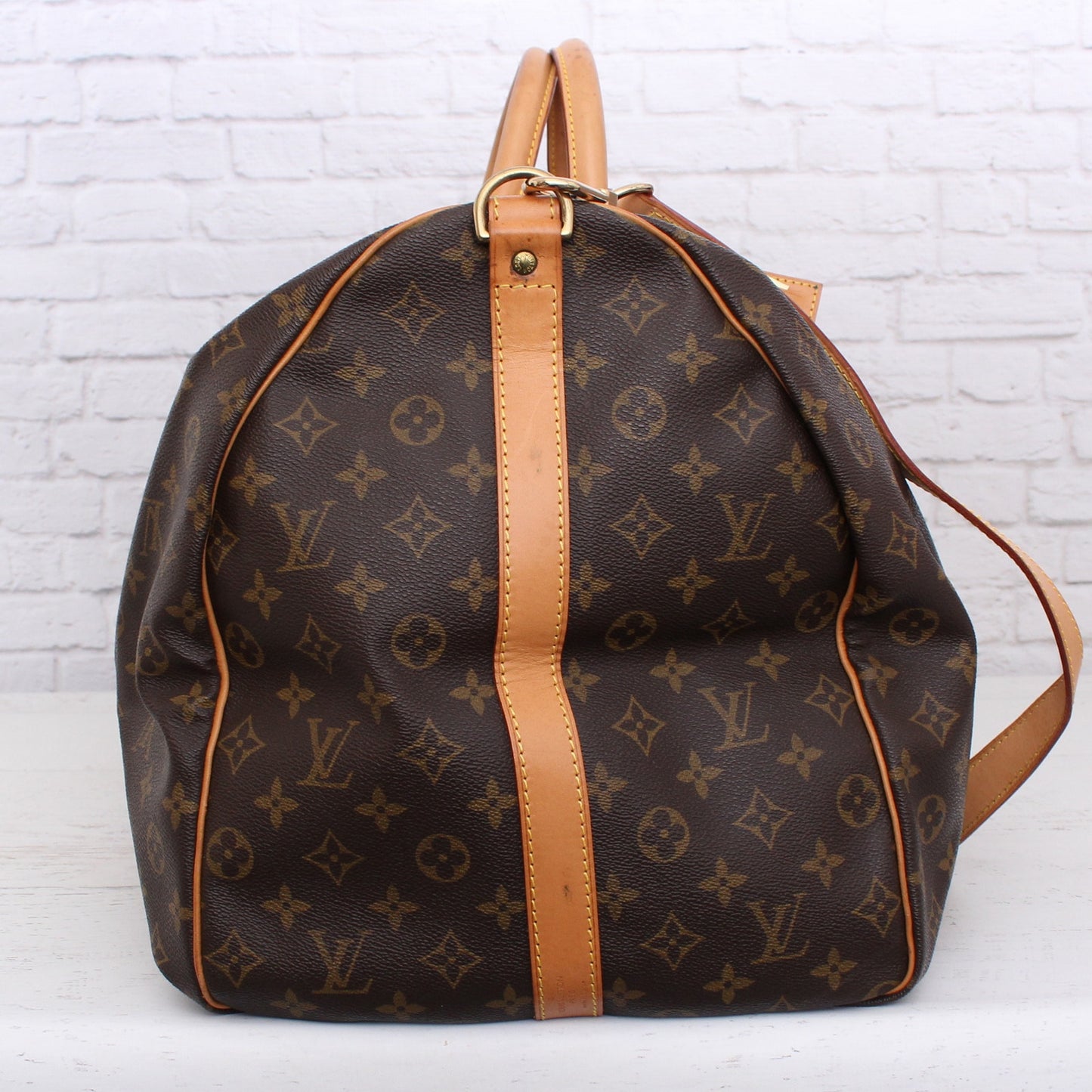 Louis Vuitton Keepall 60 Bandouliere Monogram Duffle Luggage Travel A3145