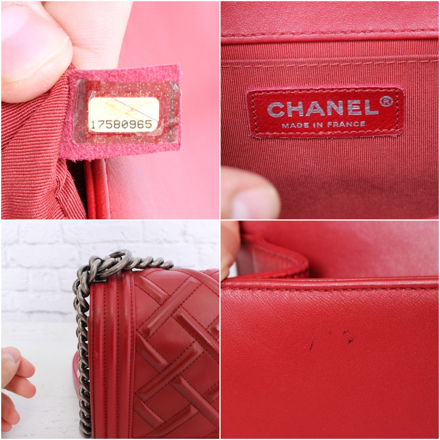 Chanel Boy Bag Limited Edition Chateau Celtic Red Calfskin Crossbody Bag A5090