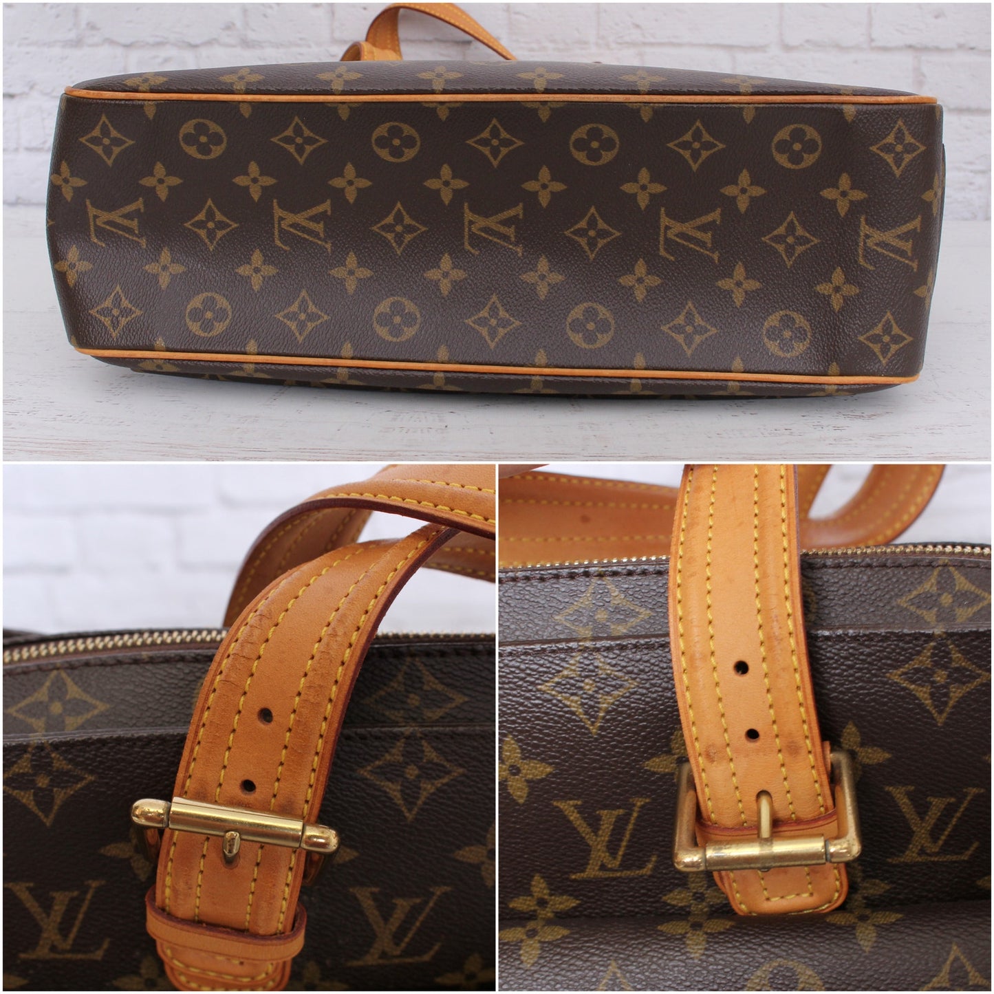 Louis Vuitton Multiple Cite Purse Monogram Bag Pochette Travel Canvas A4995