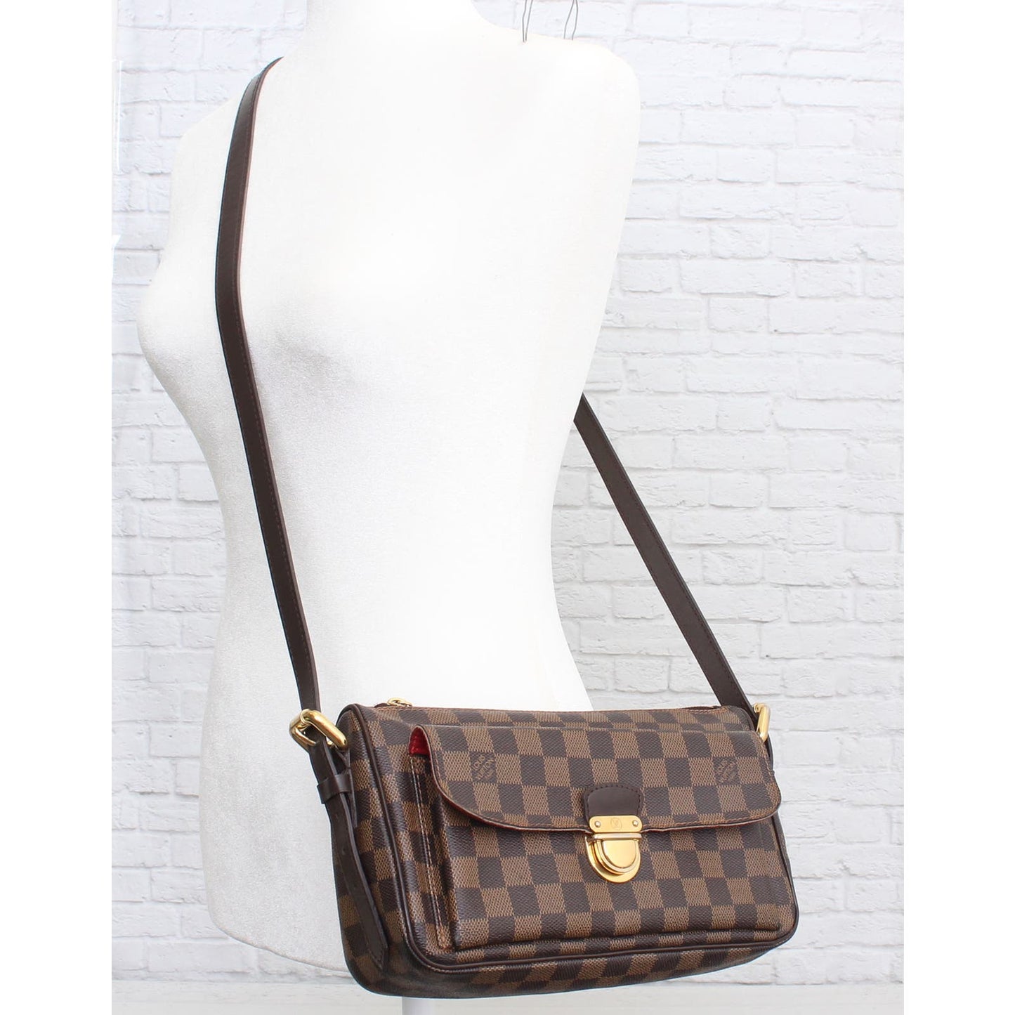 Louis Vuitton Ravello GM Damier Ebene Crossbody & Shoulder Bag Purse