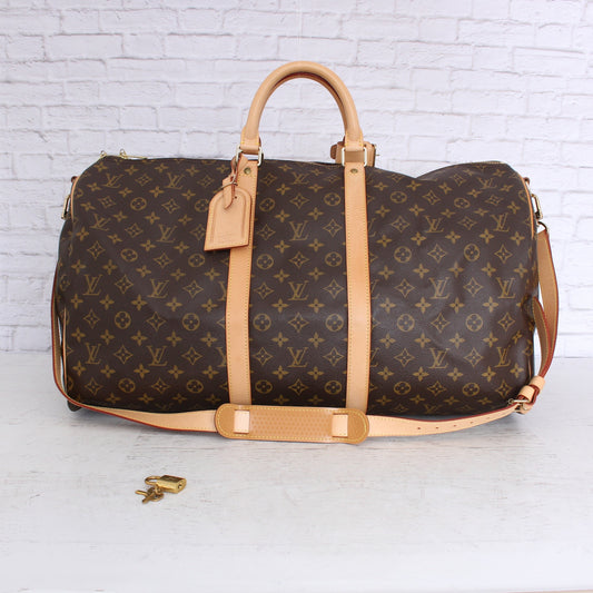 Louis Vuitton Keepall Bandouliere 55 Messenger Monogram Shoulder Bag