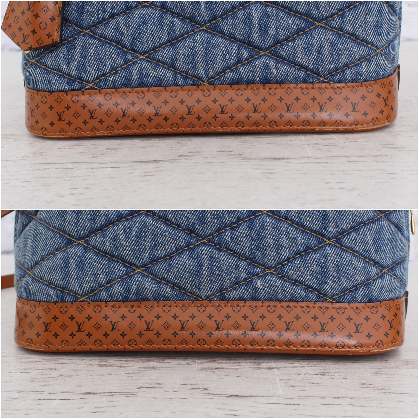 Louis Vuitton Alma BB Malletage Denim Crossbody