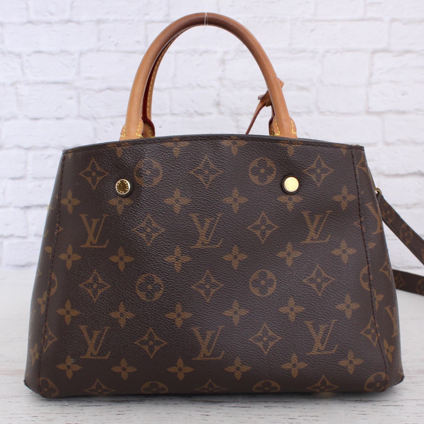 Louis Vuitton Montaigne BB Crossbody Satchel Monogram Handbag Purse LV