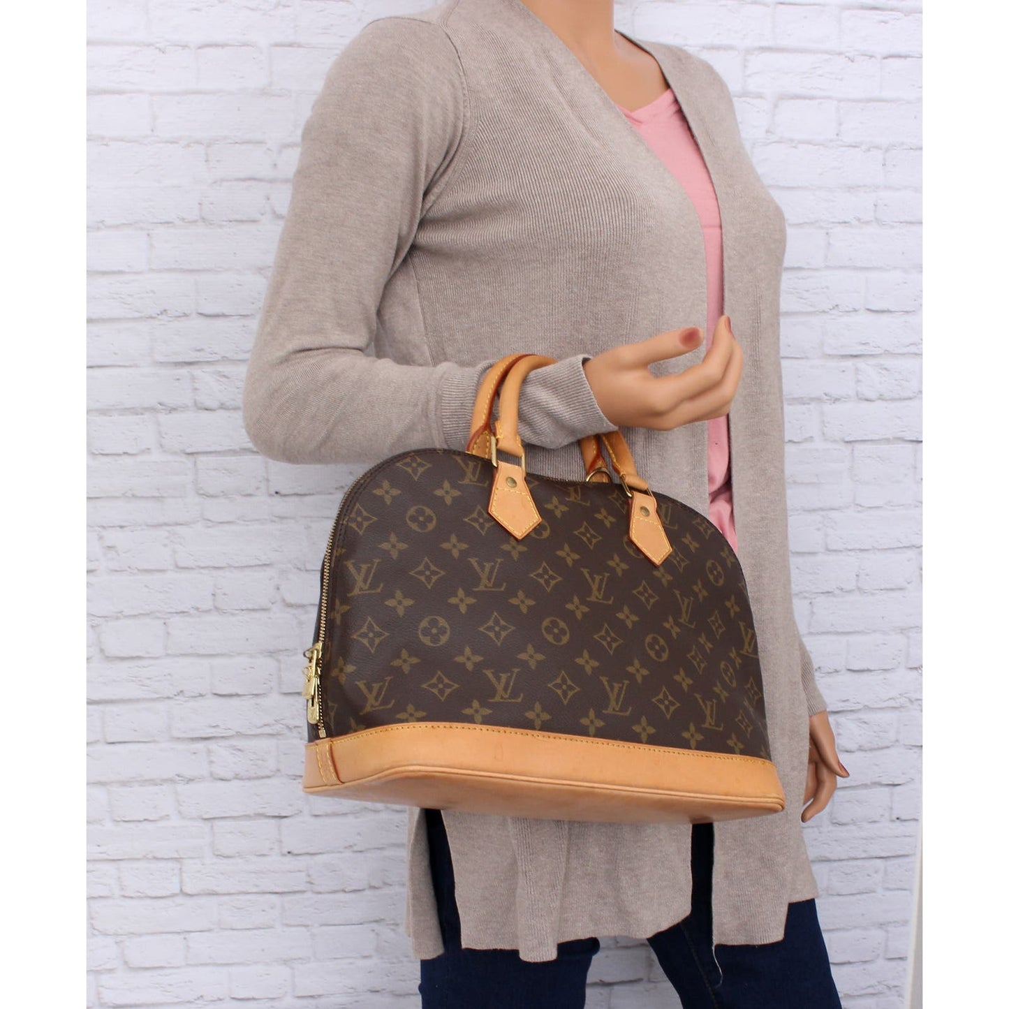 Louis Vuitton Alma MM Monogram Satchel