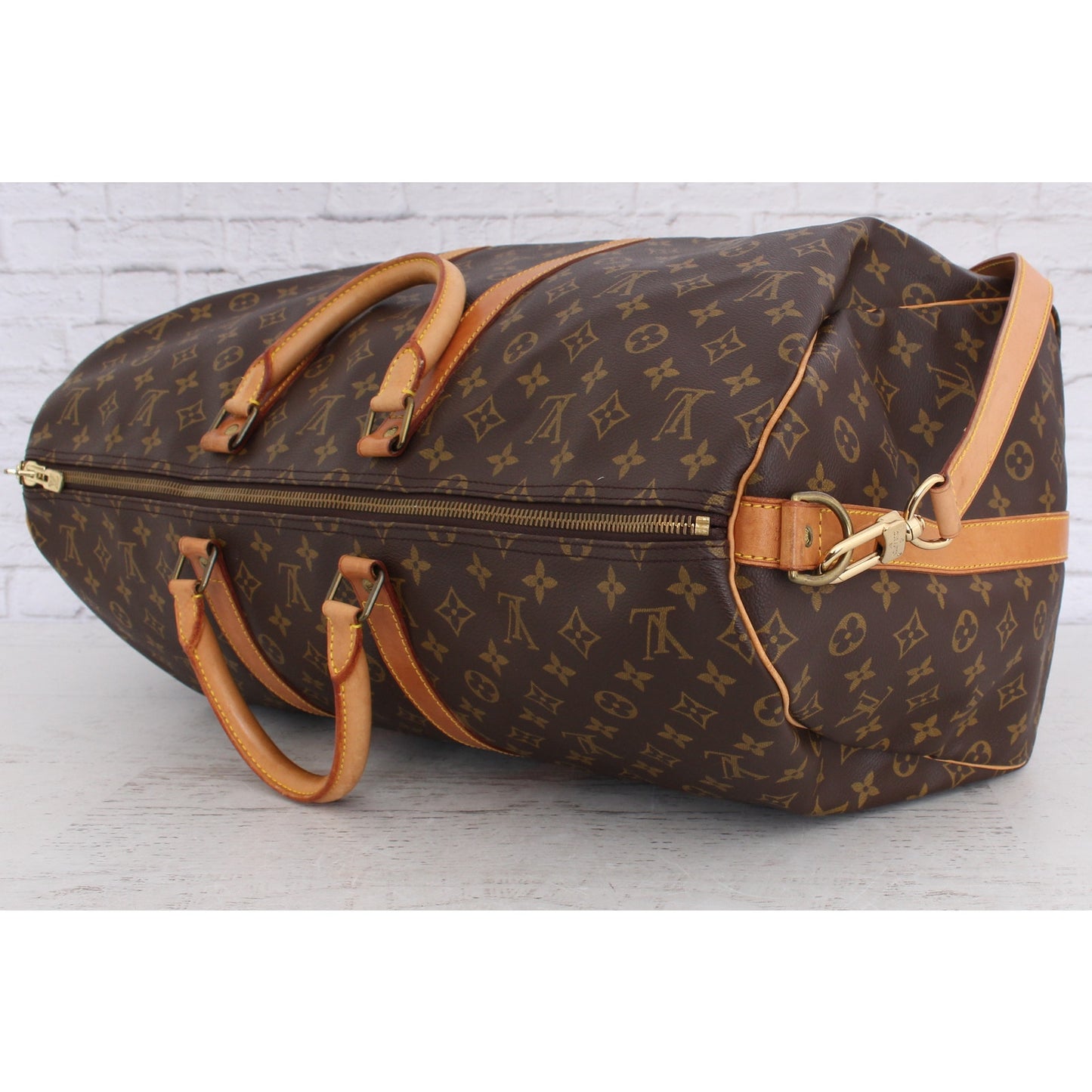 Louis Vuitton Keepall Bandouliere 55 Messenger Monogram Brown Travel