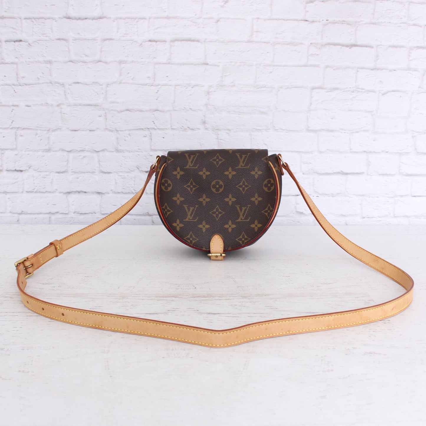 Louis Vuitton Tambourine Monogram Crossbody Shoulder Handbag Leather