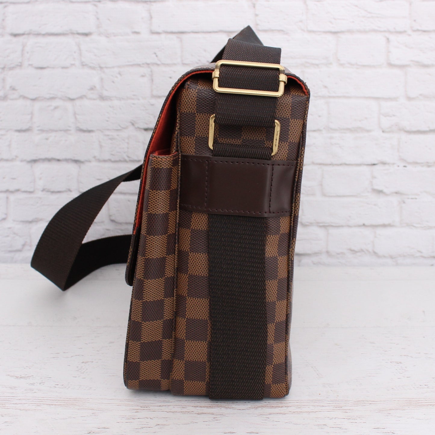 Louis Vuitton Broadway Damier Ebene Crossbody Brown Shoulder Messenger A3279