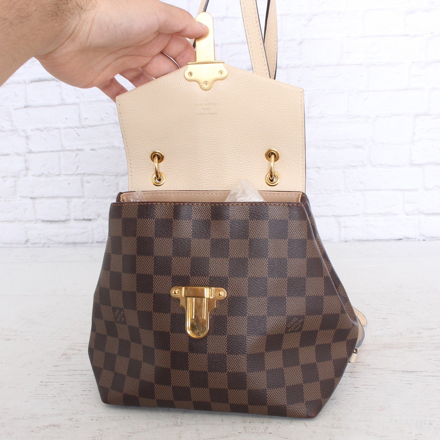 Louis Vuitton Clapton Backpack Damier Ebene Bag