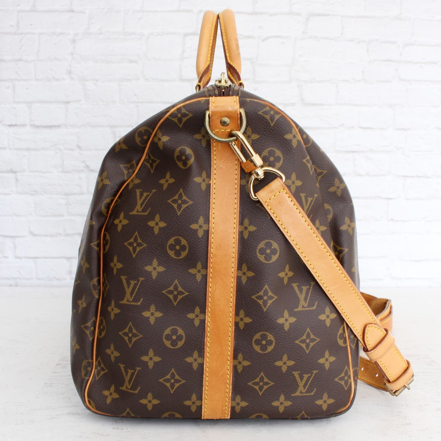 Louis Vuitton Keepall Bandouliere 55 Monogram Duffle Luggage Handbag