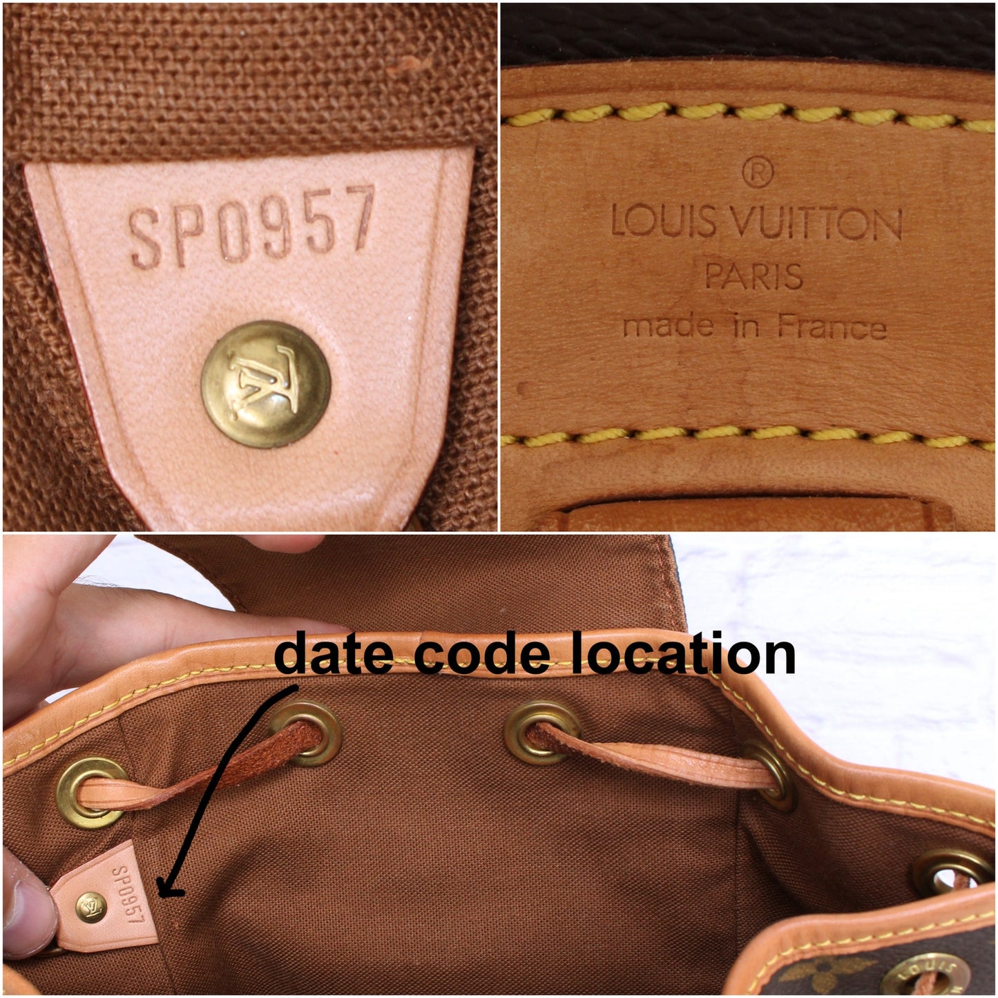 Louis Vuitton Montsouris PM Backpack Monogram Brown Handbag Leather LV