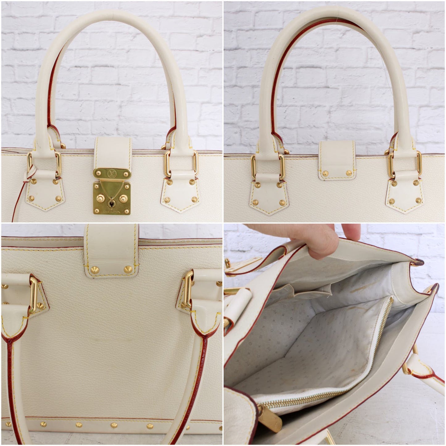 Louis Vuitton Le Fabuleux White Suhali Leather