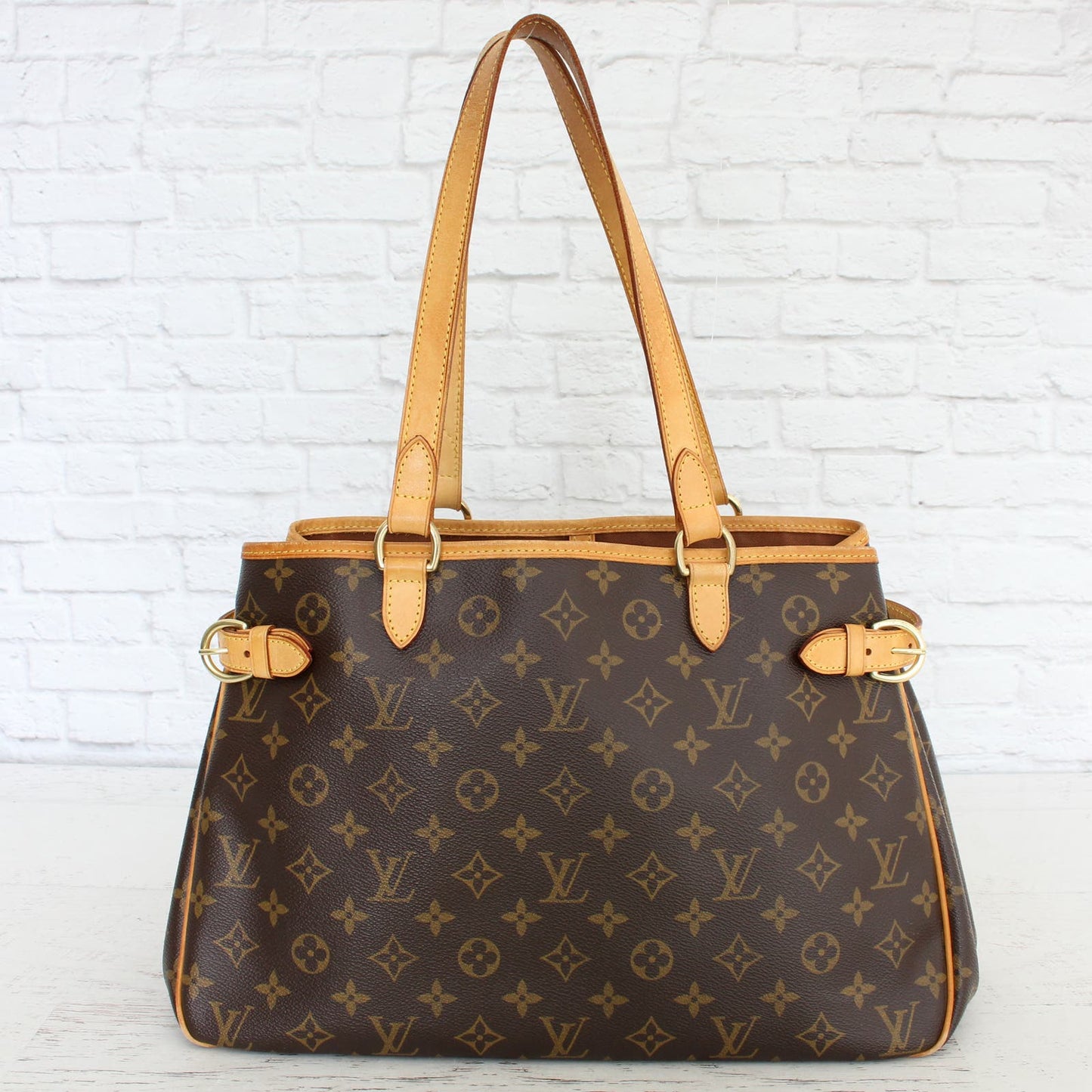 Louis Vuitton Batignolles Horizontal Monogram Shoulder LV Tote Leather