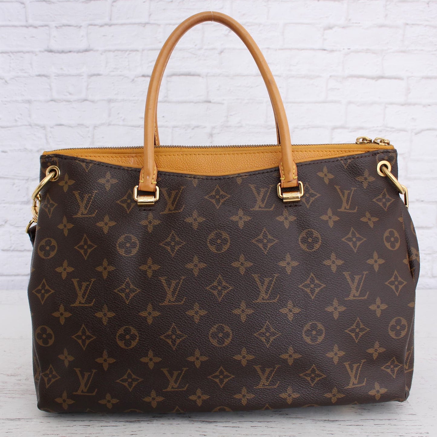 Louis Vuitton Pallas Saffron MM Monogram Shoulder Bag