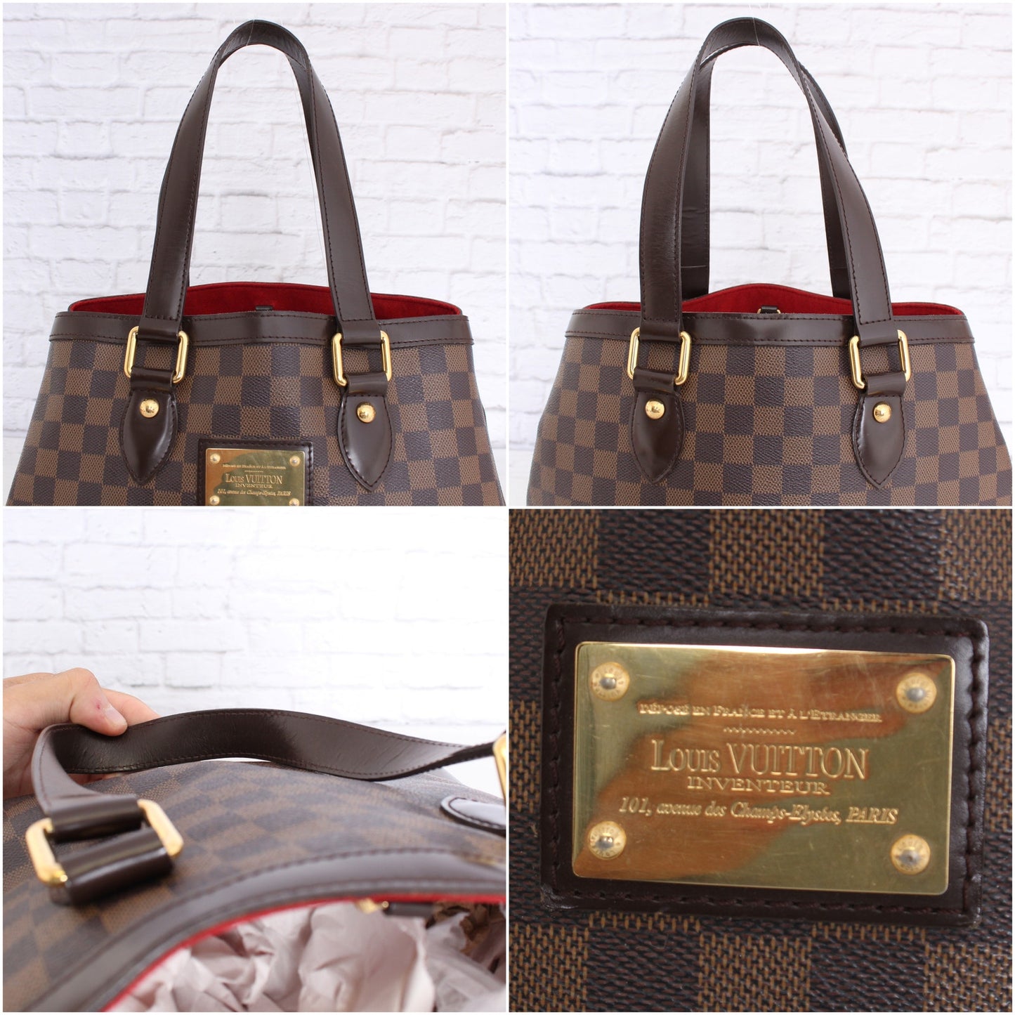 Louis Vuitton Hampstead PM Damier Ebene Shoulder Bag