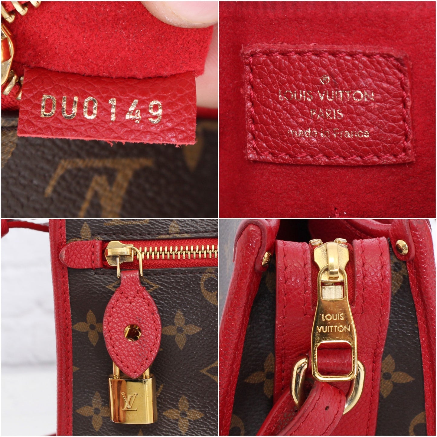 Louis Vuitton Popincourt PM Monogram Red Crossbody Shoulder Satchel